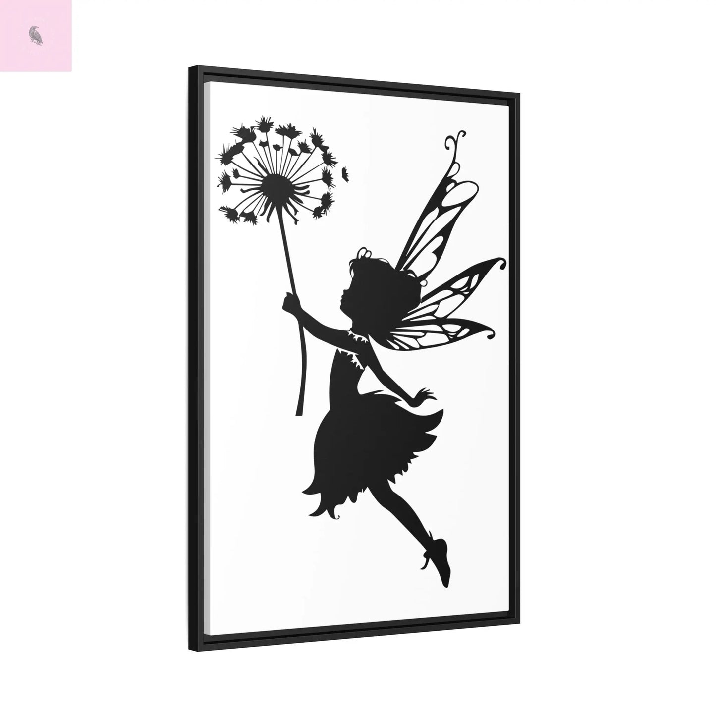 Framed canvas Fairy Silhouette Wall Art, Fairy lover Home Decor, Whimsical Framed Canvas, Fairy Gift, Kids Room Decoration, Nursery Art The flirty crow
