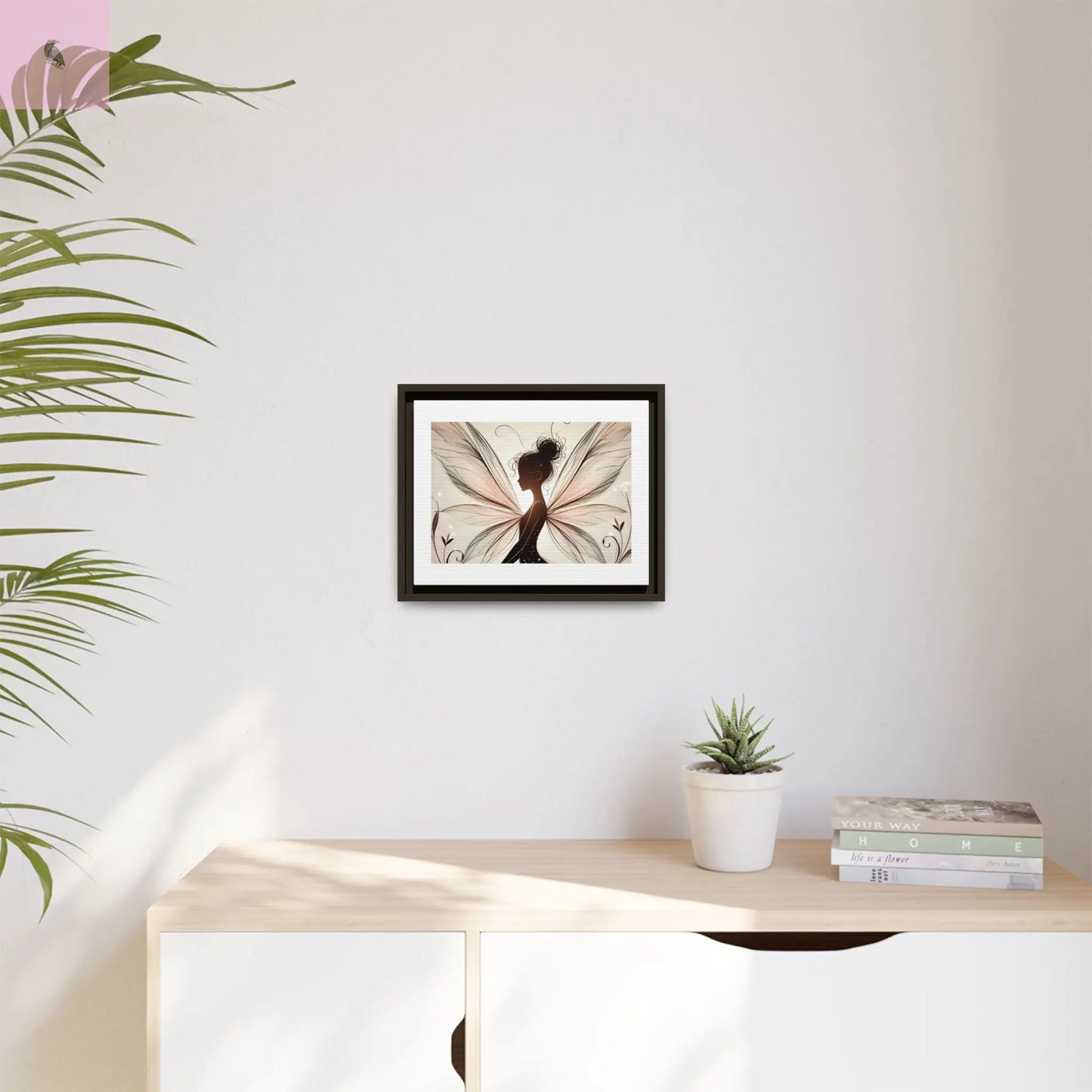 Framed Canvas Fairy wall art - The flirty crow