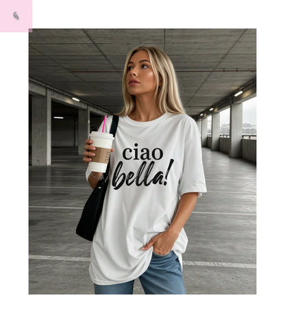 Ciao Bella Comfort Colors T-shirt - The flirty crow