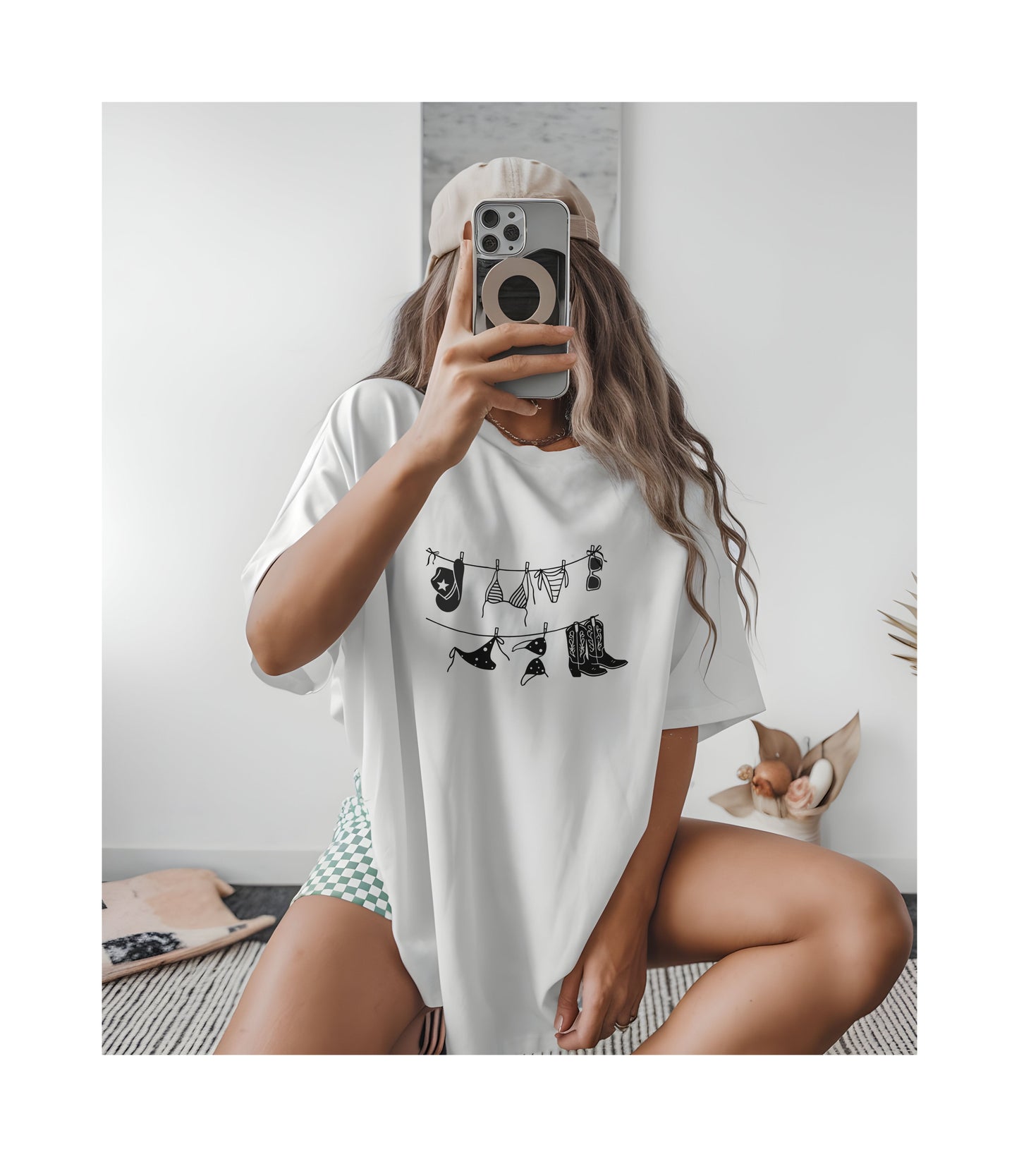 Cowgirl Summer Unisex Tee, Comfort Colors Beach Top, cowgirl style,Gift for Her, Vacation vibes, beach lover tee