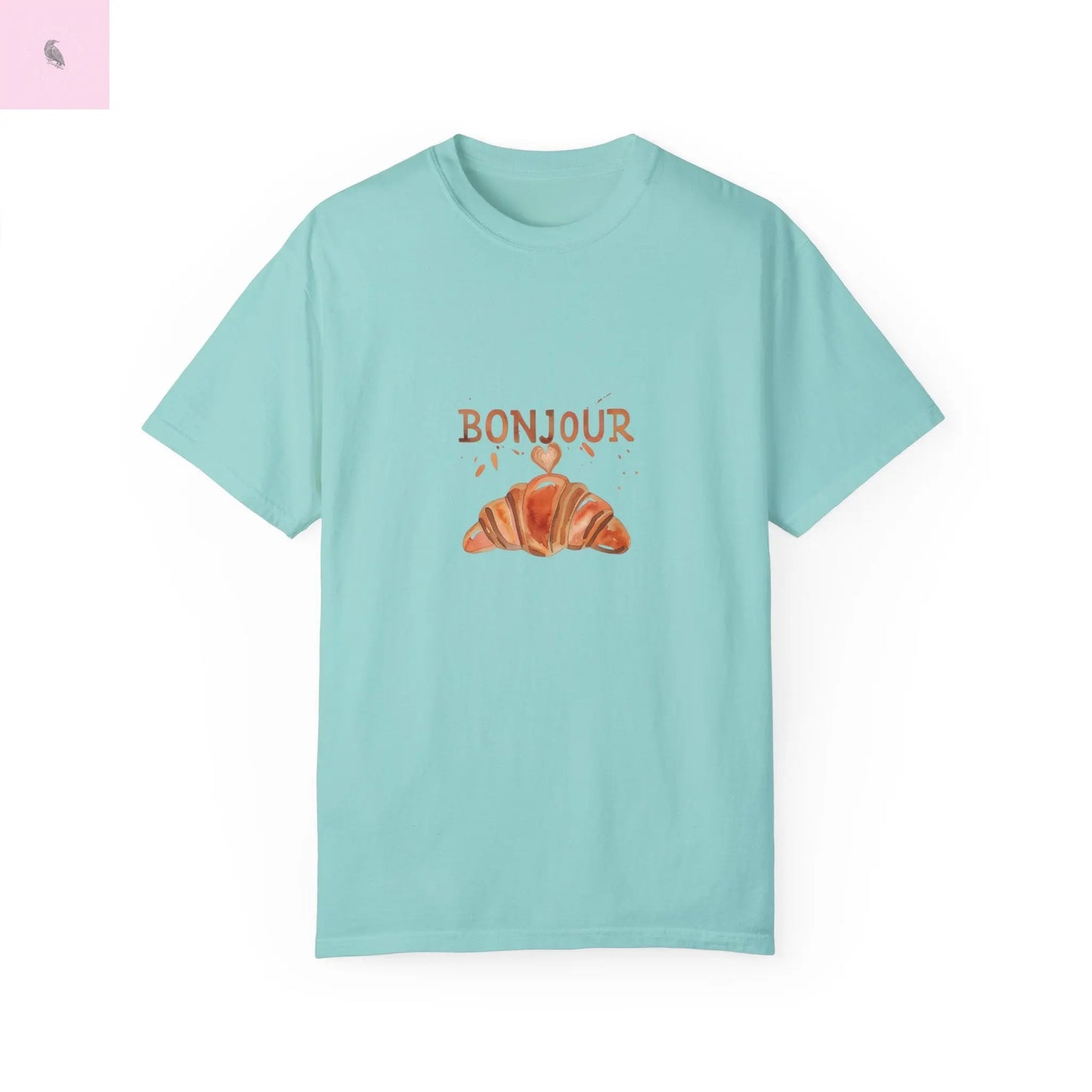Bonjour Croissant Unisex Comfort Colora T-Shirt - The flirty crow