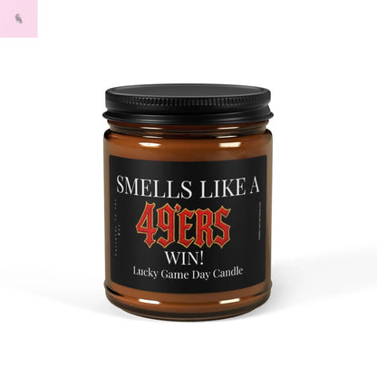 49ers Game Day Scented Candle, Sports Candles, Gift for him or her,  Home Decor,  Football  Candle, Gift for 49er fan,  soy Candle The flirty crow