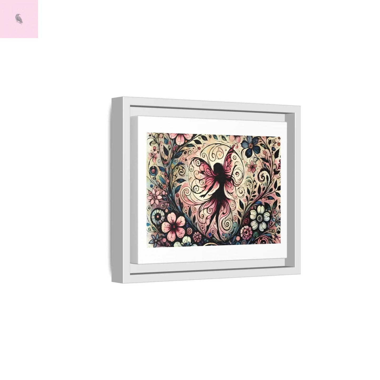 Framed Canvas Fairy art - The flirty crow