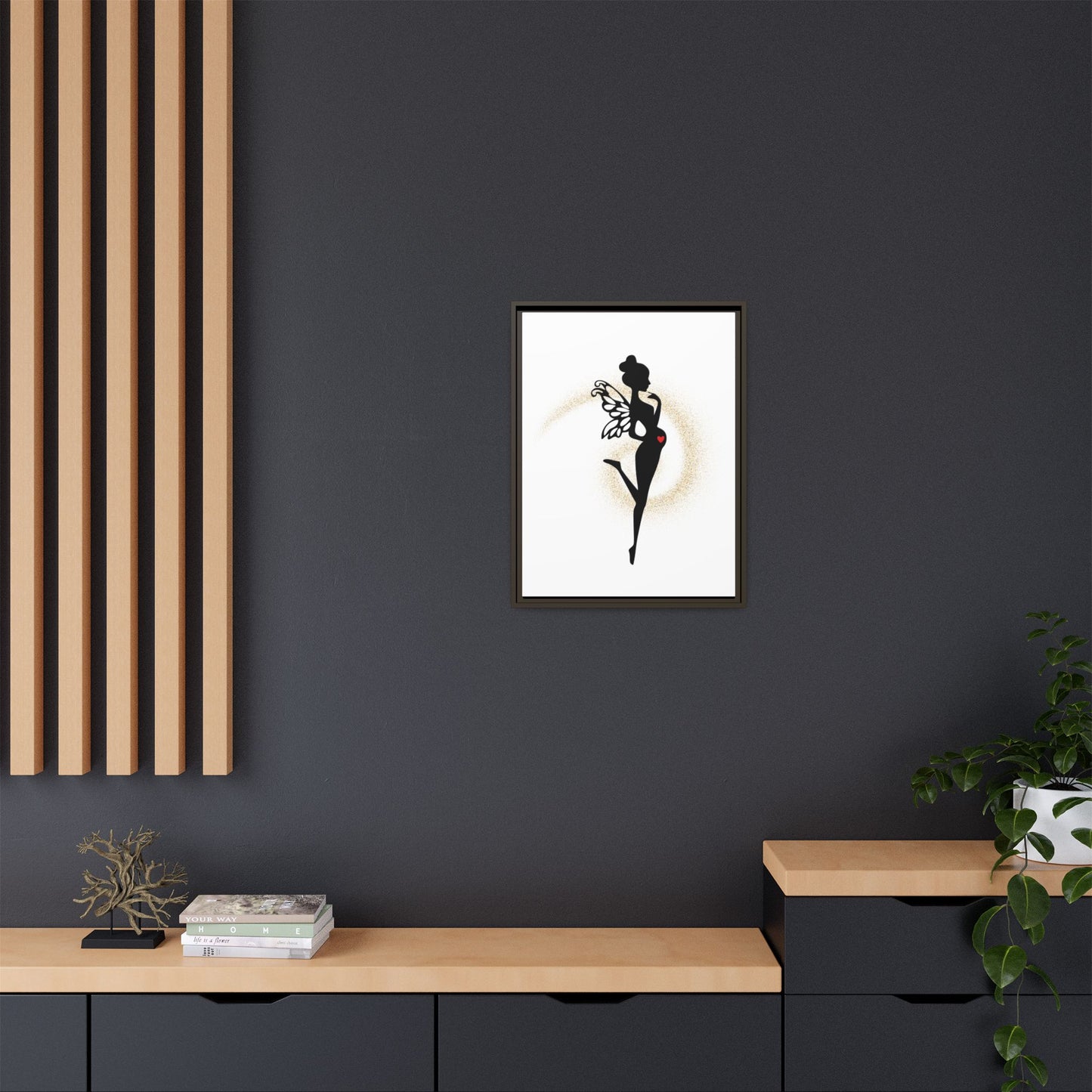 Framed Fairy Art Print - Enchanting Decor for Expecting Mothers, Baby Shower Gift, Elegant Nursery Wall Art, Whimsical Home Accent - The flirty crow