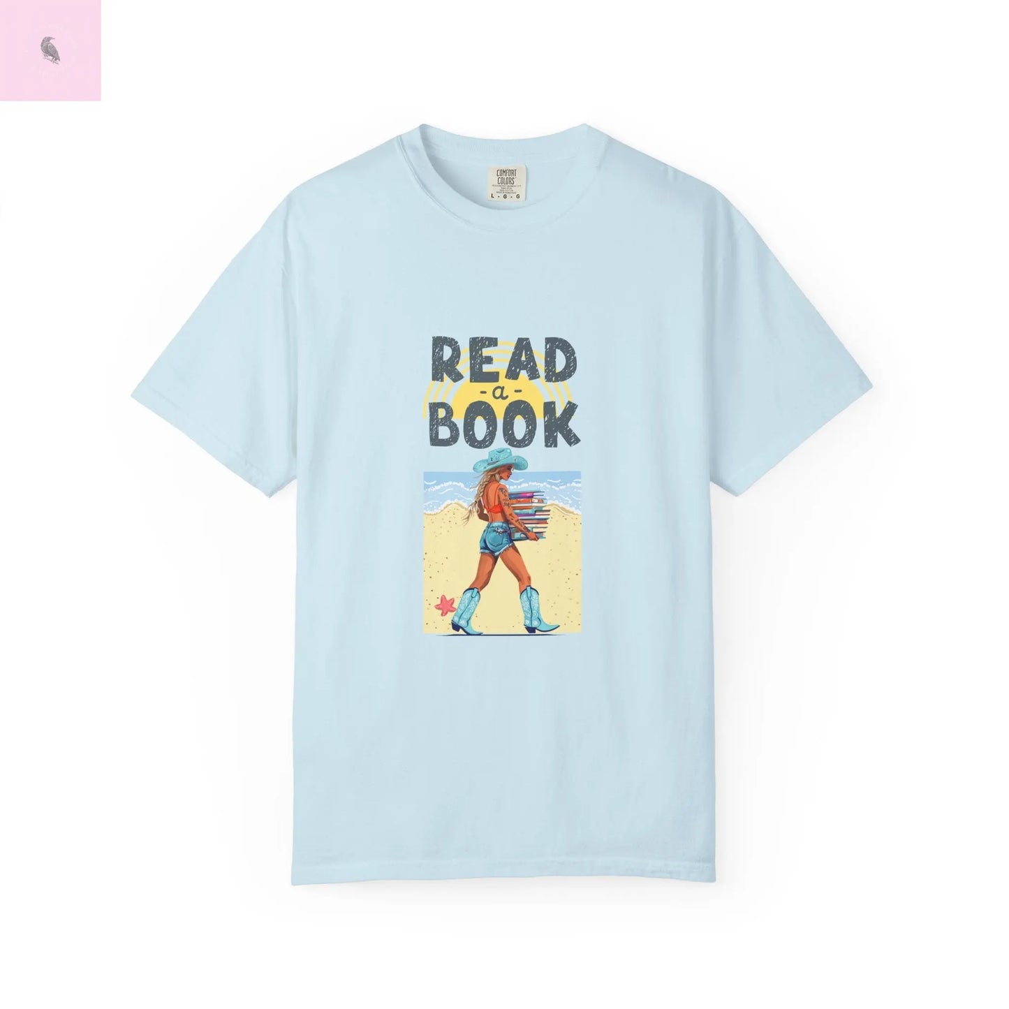 Book Lovers Comfort Colors T-shirt, summer beach reading tee for readers. - The flirty crow