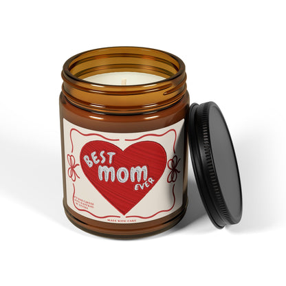 Best Mom Ever Soy Candle  Amber Jar Mother's Day Gift