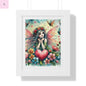 Whimsical Fairy Framed Vertical Wall Art- Colorful Heart & Nature Art - The flirty crow