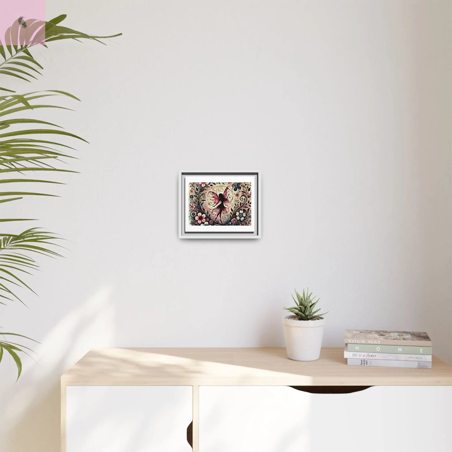 Framed Canvas Fairy art - The flirty crow
