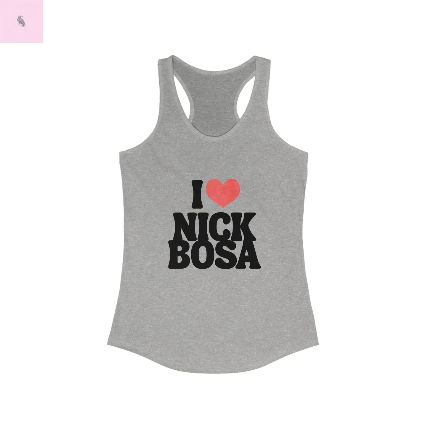 I Love Nick Bosa Women's Racerback Tank Top, Sports Fan Shirt, Workout Tank,  Game day tank,Gift for Football Lovers, 49er fan Apparel The flirty crow