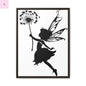 Framed canvas Fairy Silhouette Wall Art, Fairy lover Home Decor, Whimsical Framed Canvas, Fairy Gift, Kids Room Decoration, Nursery Art The flirty crow