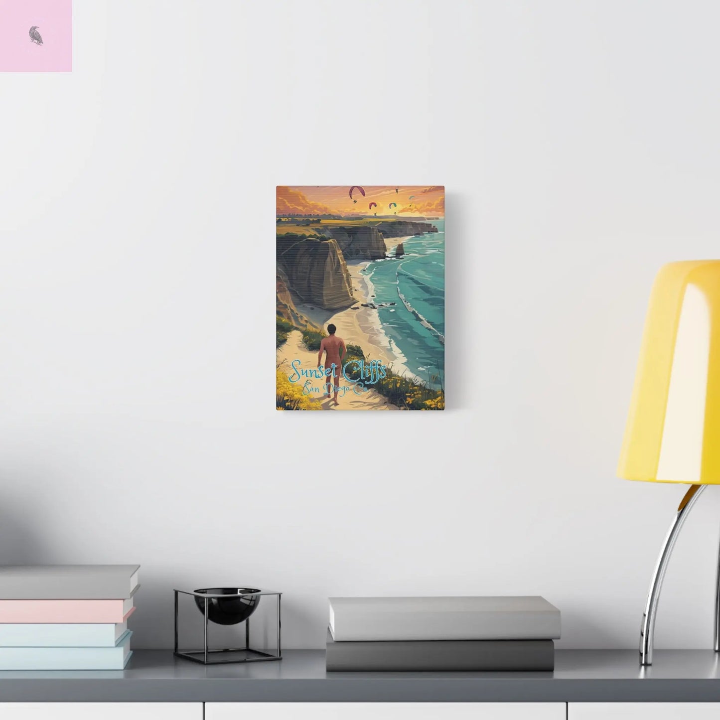 Stretched Canvas Wall Art, Sunset Cliffs San Diego Decor, Beach Wall Art, Coastal Art for Home, Travel Gift, Vacation Decor Printify