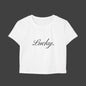 Cropped Baby Tee - Lucky Womens Cotton the flirty crow