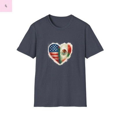 Hispanic Heritage Mexico America Flags Unisex T-Shirt The flirty crow
