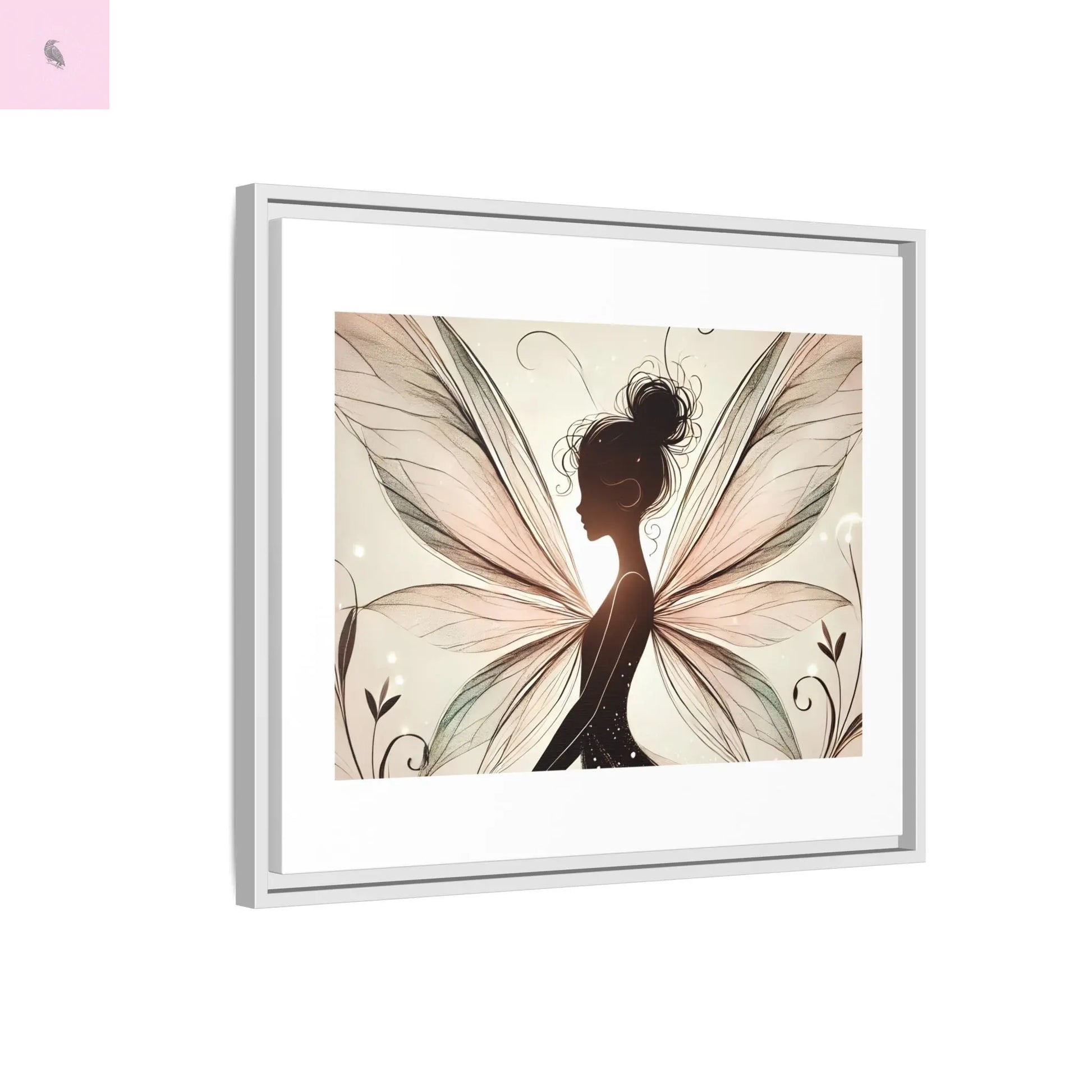 Framed Canvas Fairy wall art - The flirty crow