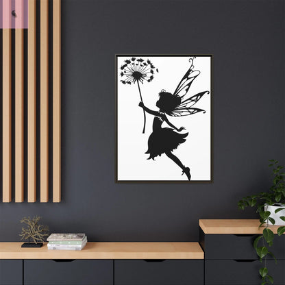 Framed canvas Fairy Silhouette Wall Art, Fairy lover Home Decor, Whimsical Framed Canvas, Fairy Gift, Kids Room Decoration, Nursery Art The flirty crow