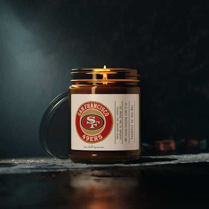 San Francisco 49ers Scented Soy Candle. Game Day candle for football fan