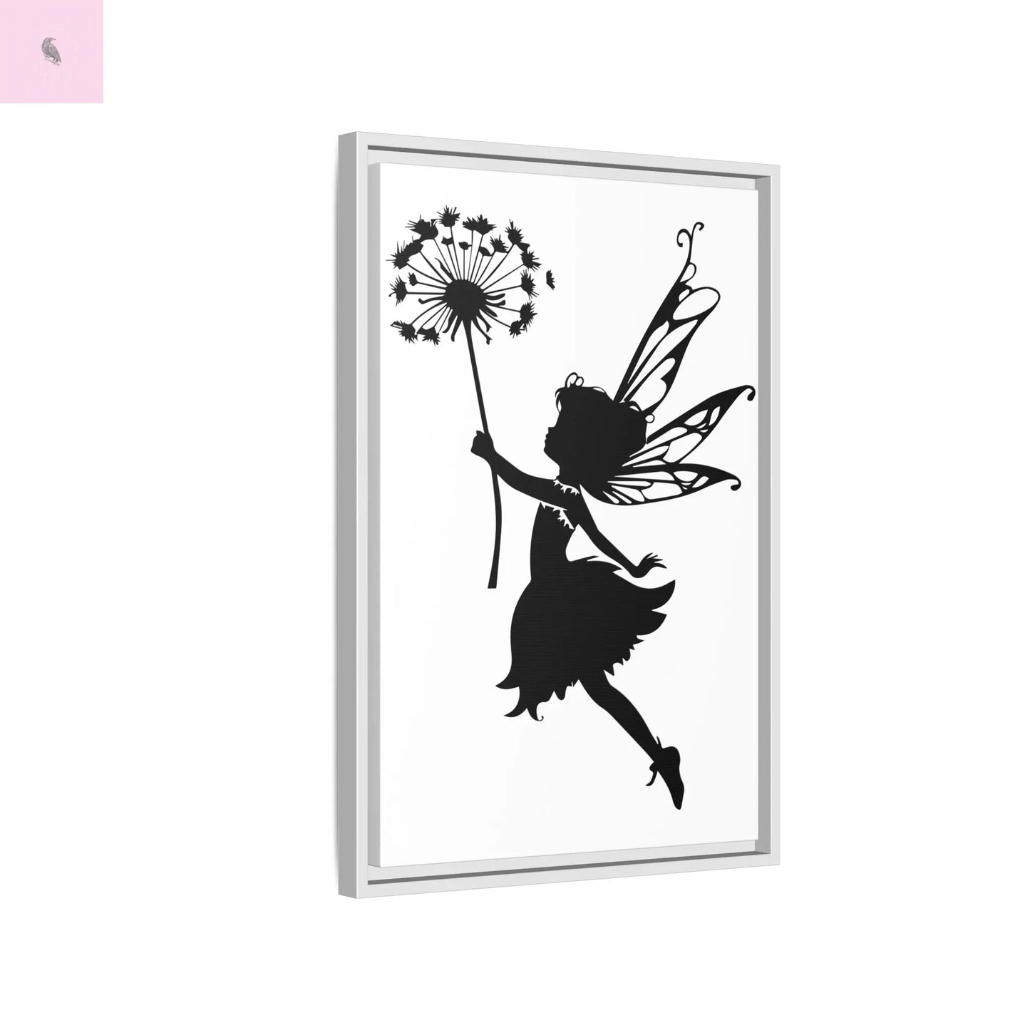 Framed canvas Fairy Silhouette Wall Art, Fairy lover Home Decor, Whimsical Framed Canvas, Fairy Gift, Kids Room Decoration, Nursery Art The flirty crow