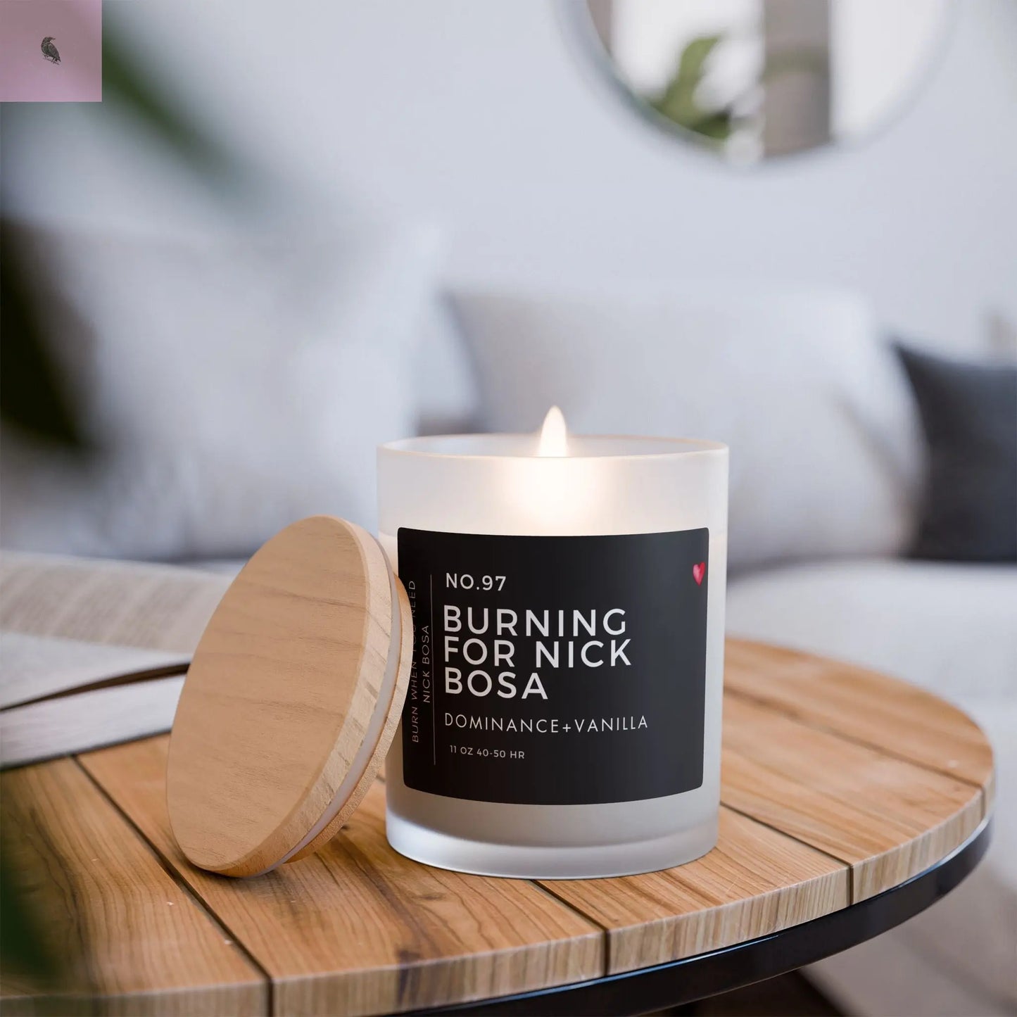 Football Fan nick bosa, Glass Candle the flirty crow