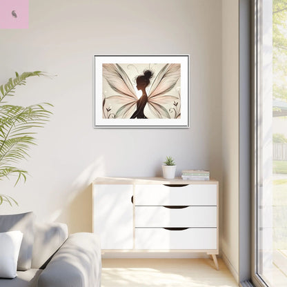 Framed Canvas Fairy wall art - The flirty crow