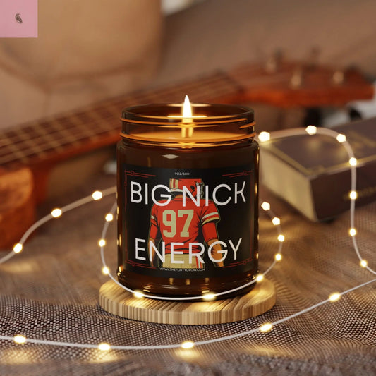 Niners Football Candle, gift for Niner fan, gift for him or her, scented home fragrance, 49er home decor, nick bosa fan gift The flirty crow