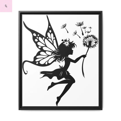 Framed Canvas Fairy Art, whimsical wall decor, nursery room art, gift for her The flirty crow