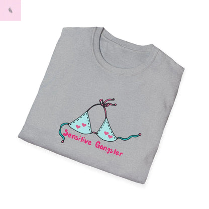 Sensitive Gangster T-Shirt, Funny beach Tee, love island tshirt, Gift for her, Summer top,  Casual Wear, The flirty crow