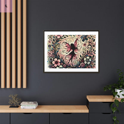 Framed Canvas Fairy art - The flirty crow
