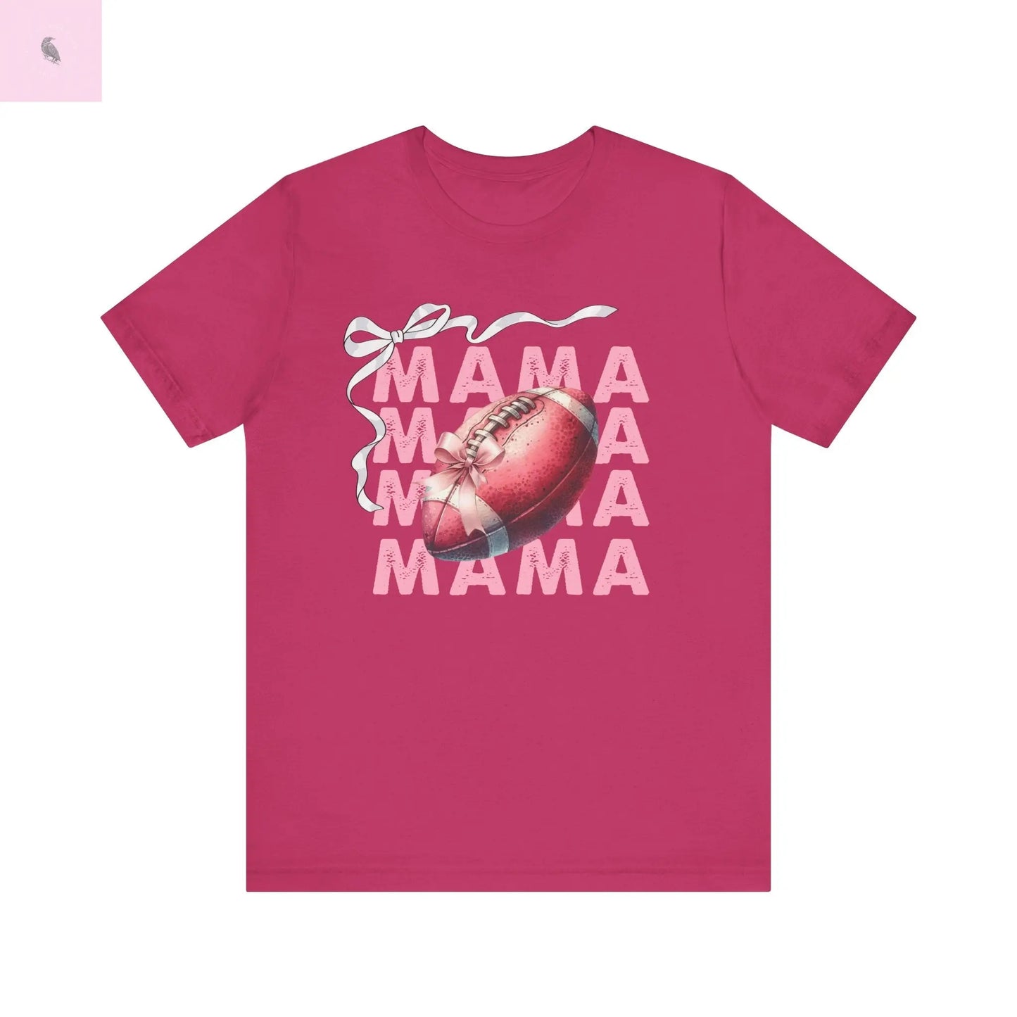 Football mama graphic soft cotton short sleeve quality printed  tee. Sports lover gift. the flirty crow
