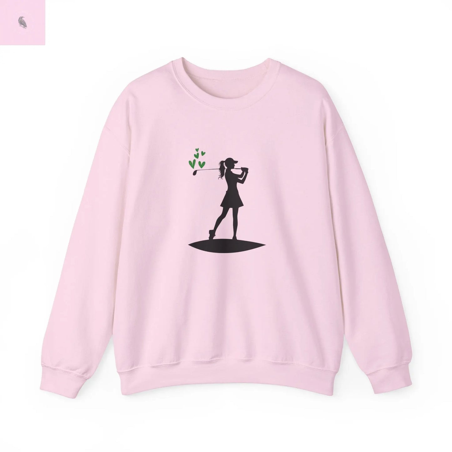Female golf lovers crewneck fashion sweatshirt the flirty crow