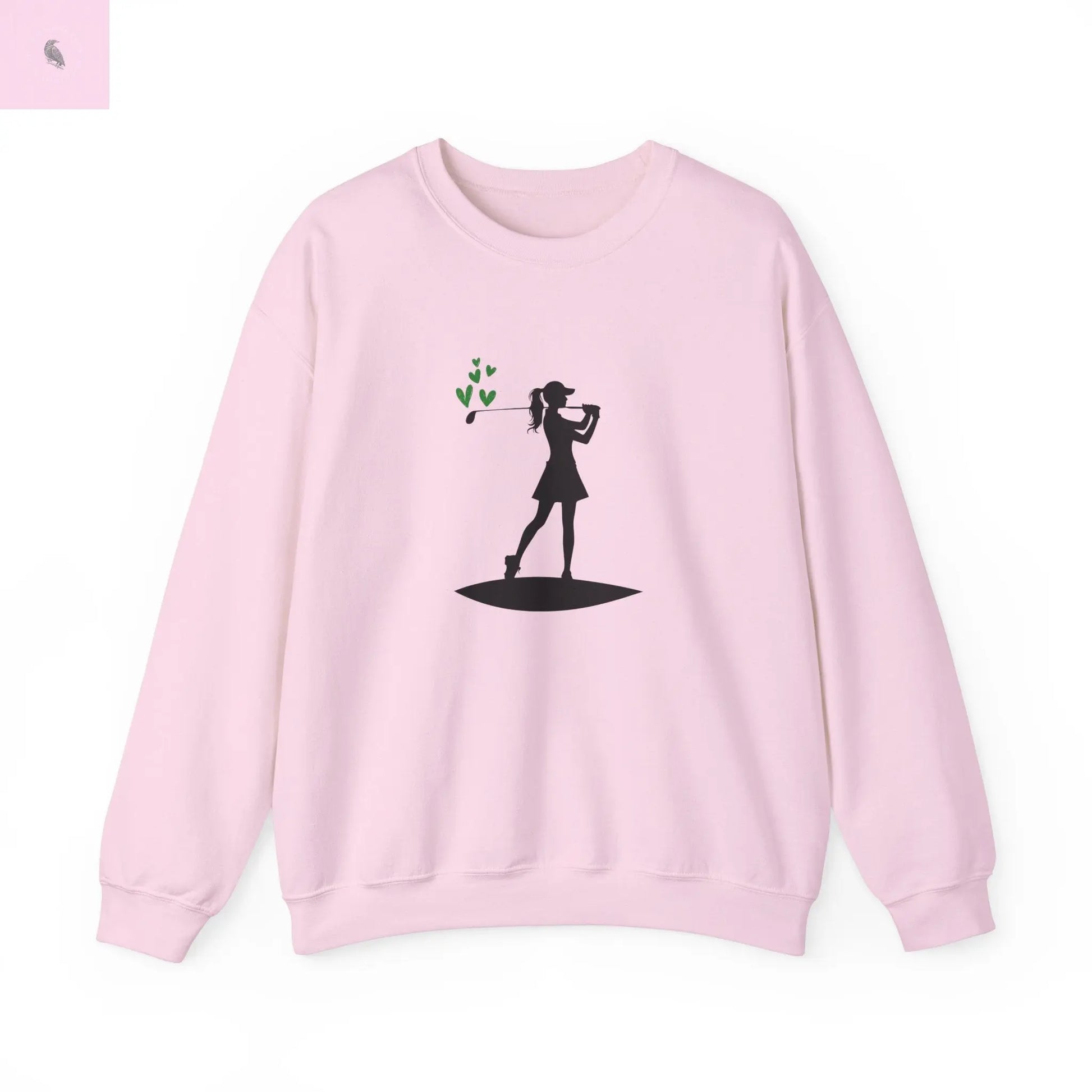 Female golf lovers crewneck fashion sweatshirt the flirty crow