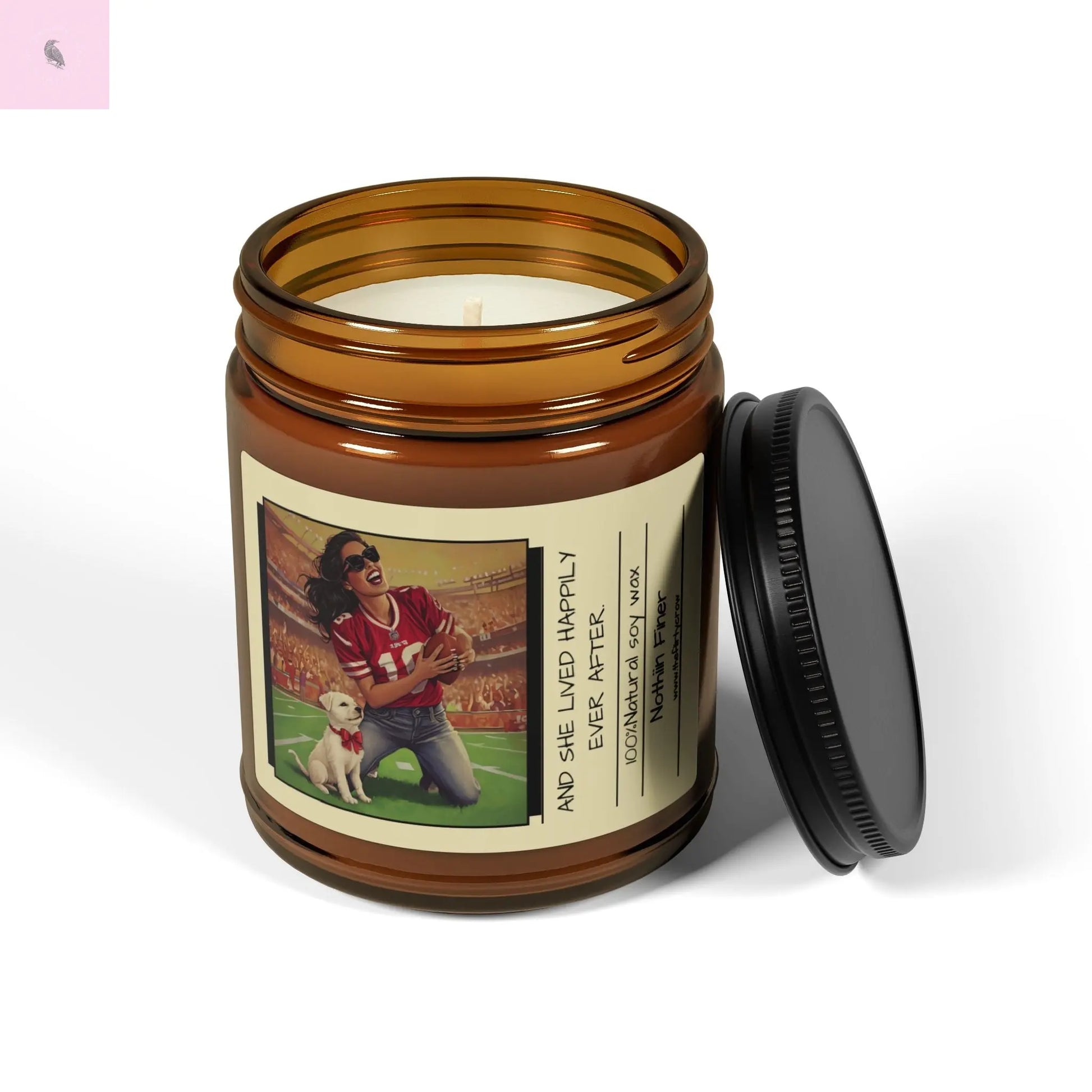 Scented Candle,  Retro Woman Sports Fan Design, 49er fan gift, gift for sports fan, unique candle, 49ers candle The flirty crow