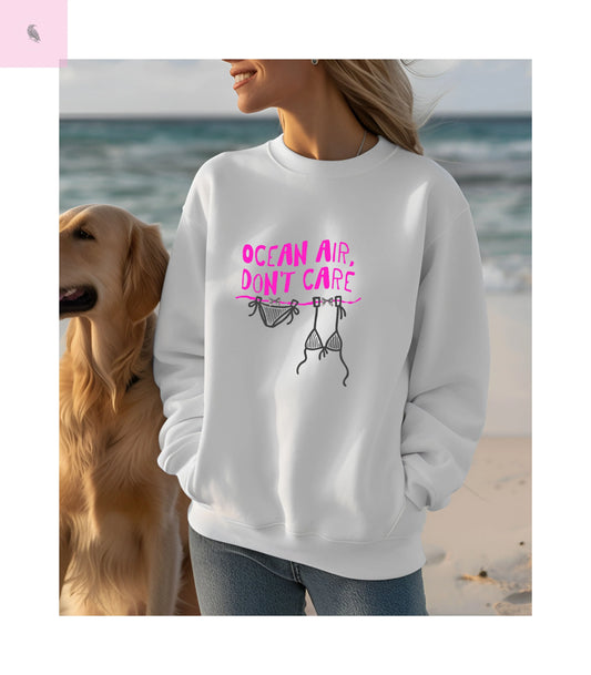 Beach Crewneck Sweatshirt ,Ocean lover, Summer Vibes Sweatshirt, beachy vibe,  Beach vacation Sweater, Casual Outfit, Summer Apparel The flirty crow