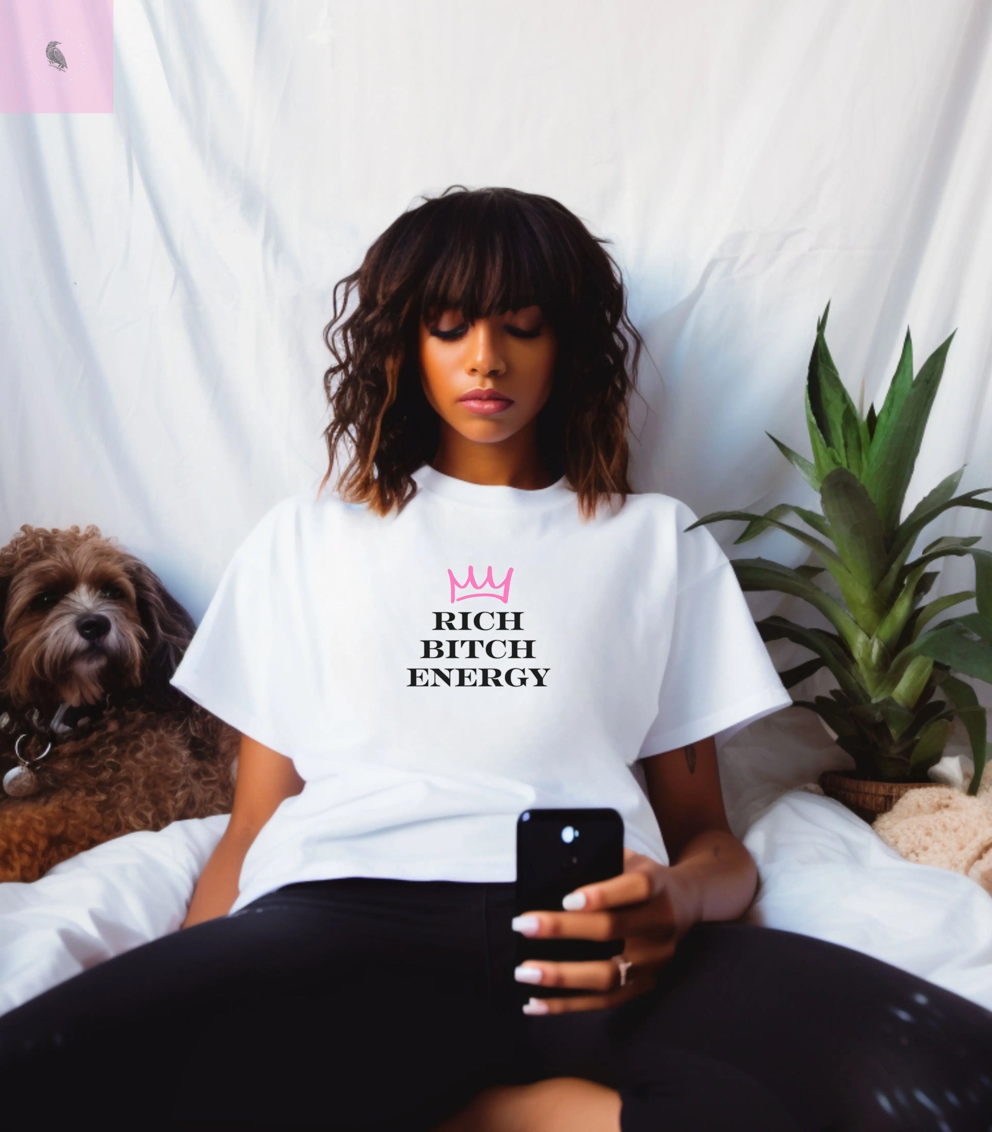 Graphic Tee - Rich Bitch Energy Unisex Ultra Cotton Tee The flirty crow