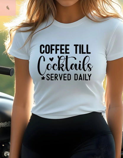 Women's Tee - Coffee Lover Cocktail Enthusiast Fun Tshirt the flirty crow