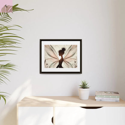 Framed Canvas Fairy wall art - The flirty crow