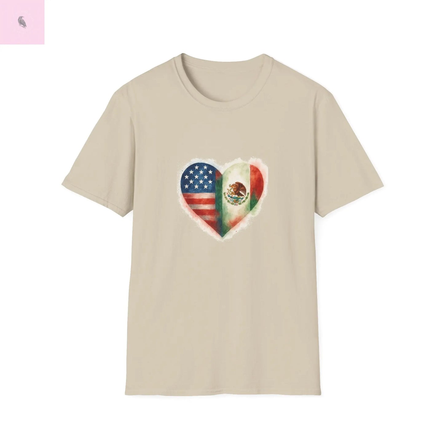 Hispanic Heritage Mexico America Flags Unisex T-Shirt The flirty crow