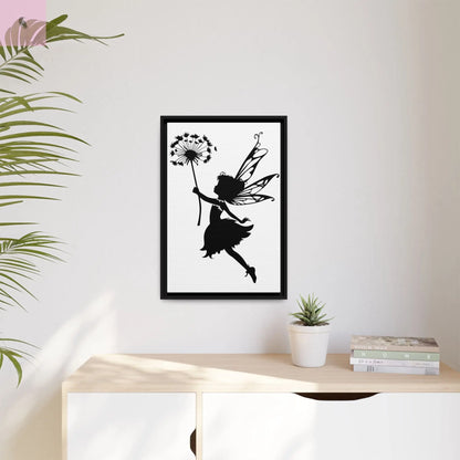Framed canvas Fairy Silhouette Wall Art, Fairy lover Home Decor, Whimsical Framed Canvas, Fairy Gift, Kids Room Decoration, Nursery Art The flirty crow