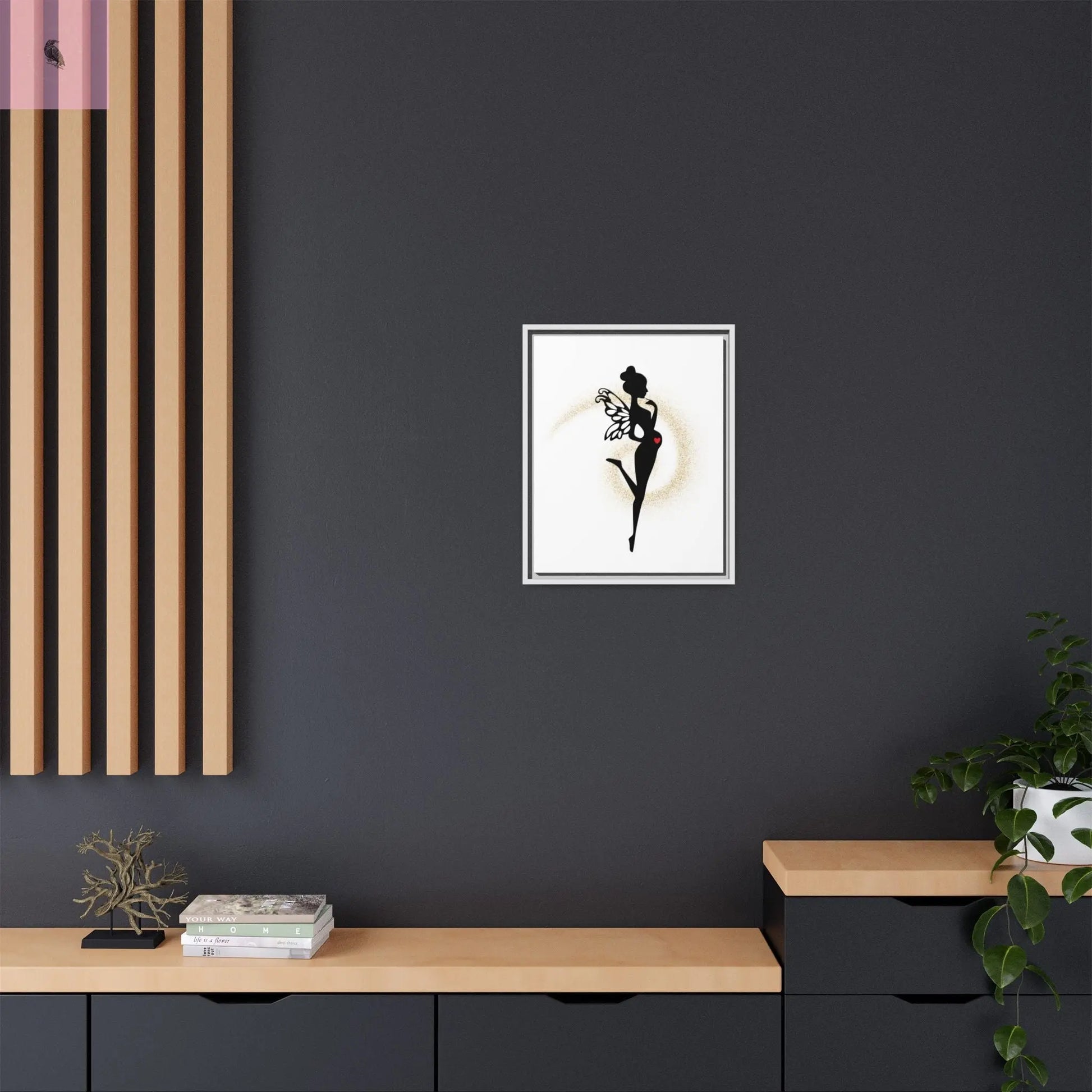 Framed Fairy Art Print - Enchanting Decor for Expecting Mothers, Baby Shower Gift, Elegant Nursery Wall Art, Whimsical Home Accent The flirty crow
