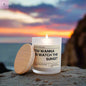 Sunset lover Frosted Glass Candle, 11oz the flirty crow