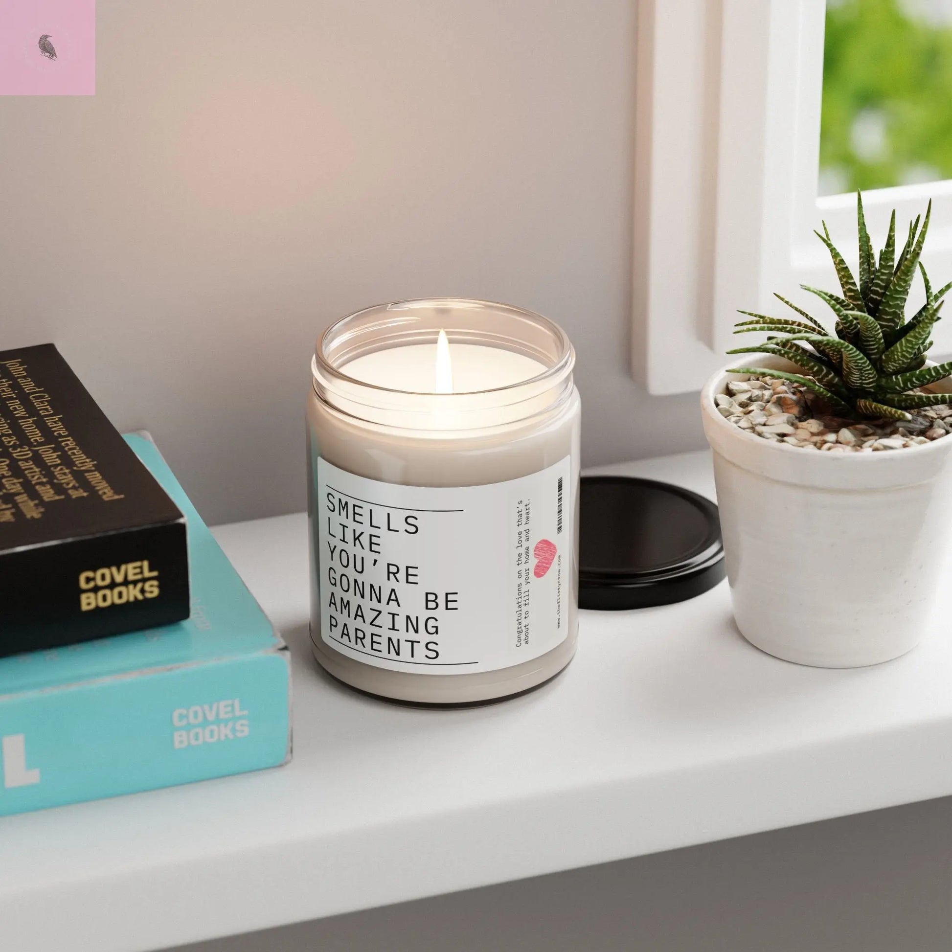 Scented Soy Candle - "Smells Like You're Gonna Be Amazing Parents" - Perfect Baby Shower Gift The flirty crow
