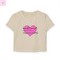 Cropped Tee for Book Lovers , Trendy Summer Crop top, Booktrovert baby tee The flirty crow