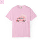 Vintage Car Floral T-Shirt, Unisex Tee, Casual Wear, Gift for Her, Spring Fashion, Boho Style, coquette design Printify