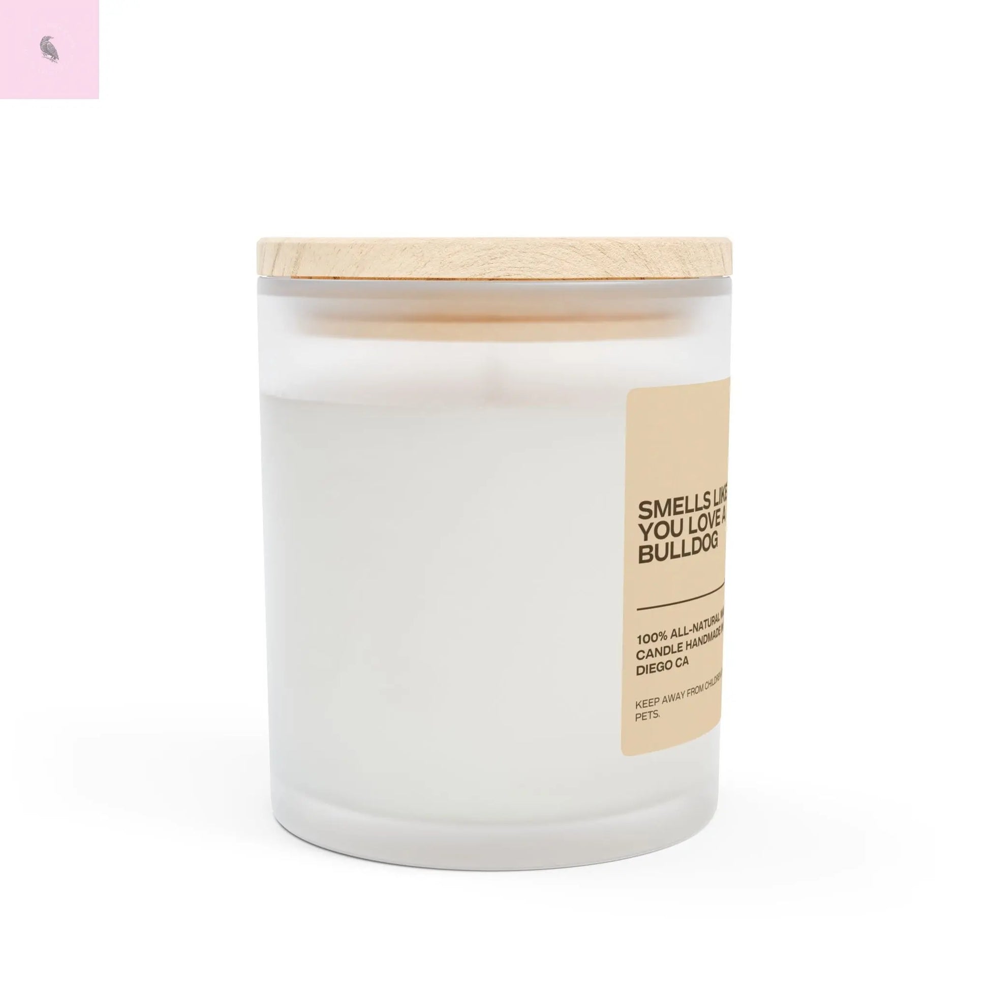 Glass Candle - Bull Dog Lover The flirty crow