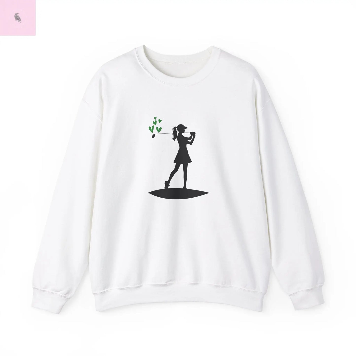 Female golf lovers crewneck fashion sweatshirt the flirty crow