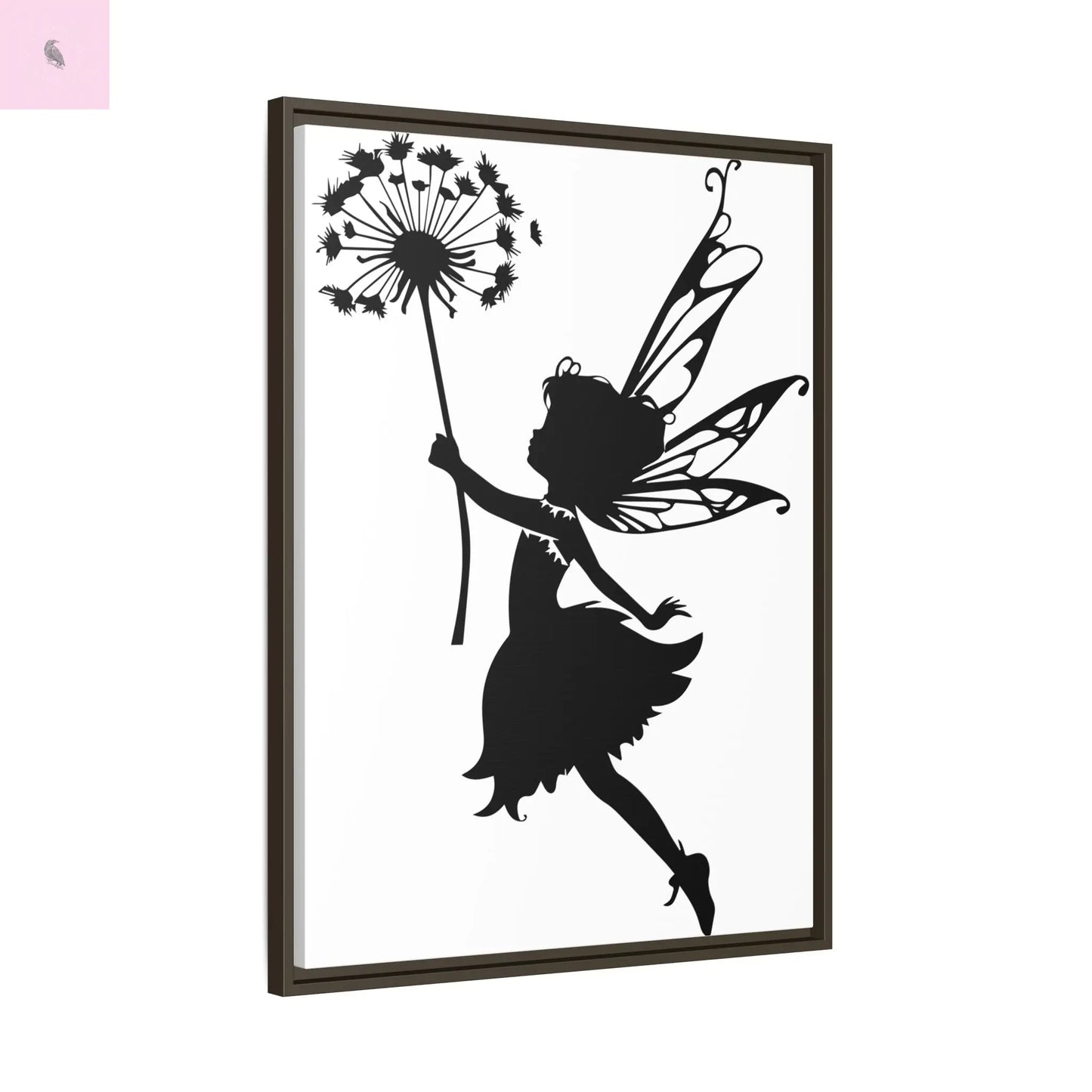 Framed canvas Fairy Silhouette Wall Art, Fairy lover Home Decor, Whimsical Framed Canvas, Fairy Gift, Kids Room Decoration, Nursery Art The flirty crow