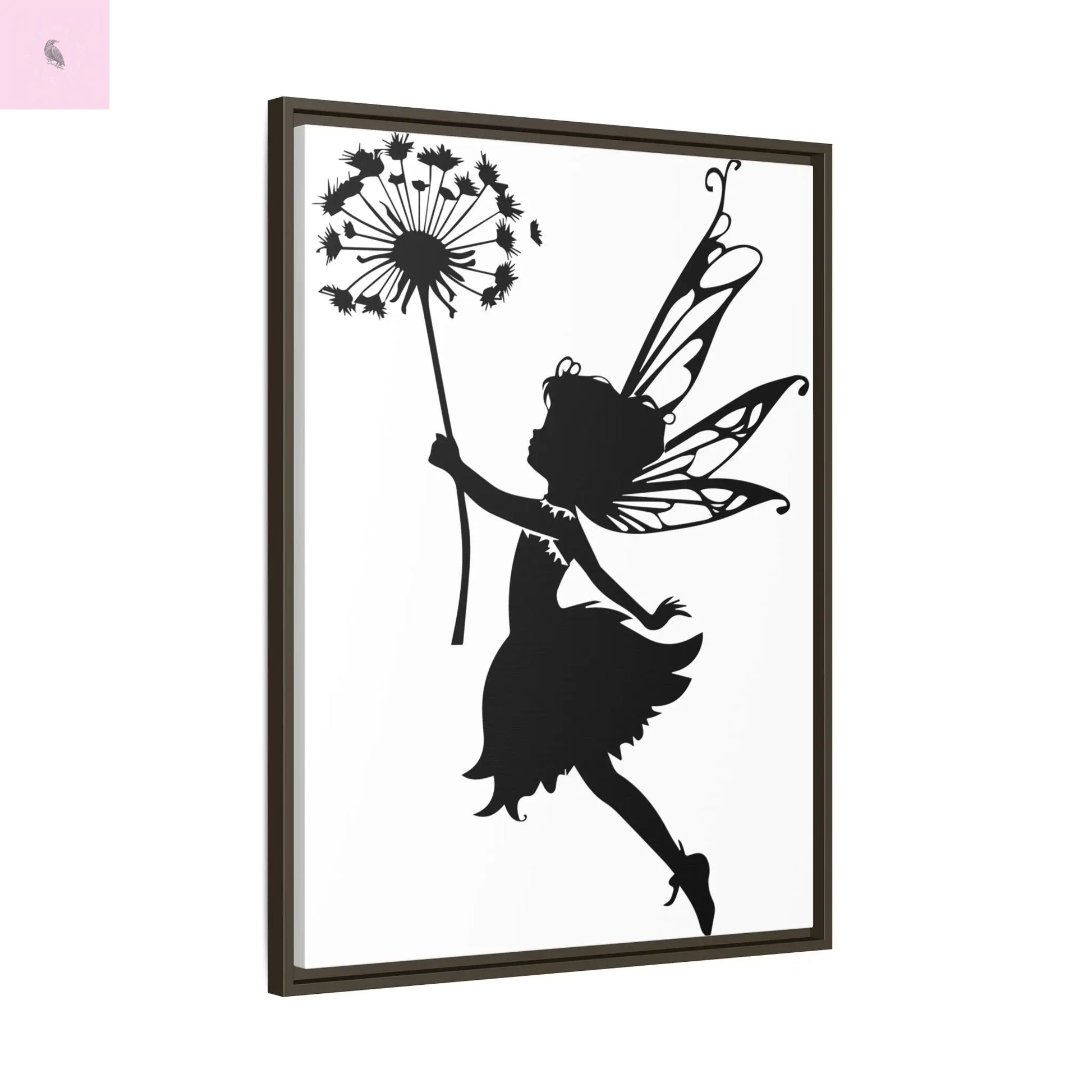 Framed canvas Fairy Silhouette Wall Art, Fairy lover Home Decor, Whimsical Framed Canvas, Fairy Gift, Kids Room Decoration, Nursery Art The flirty crow