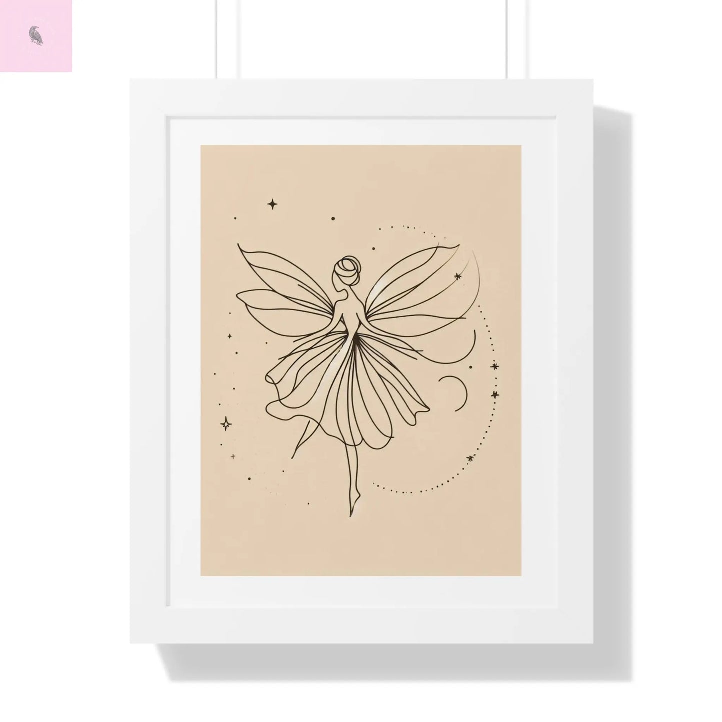 Whimsical Fairy Framed Vertical wall art - Enchanting Home Decor for fairy Lovers - The flirty crow
