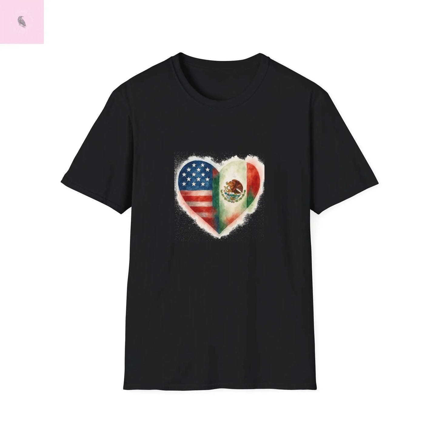 Hispanic Heritage Mexico America Flags Unisex T-Shirt The flirty crow