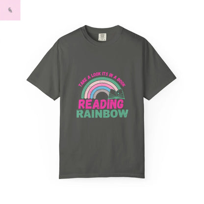 Reading Rainbow Book Lovers  tee, Comfort Colors T-Shirt,  gift for reader, retro reading shirt, book club tshirt, bookworm top Printify