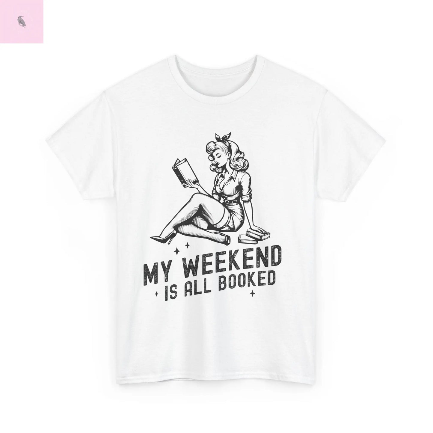 Book Lovers Tee - Pin Up Girl Book Gift Unisex Shirt the flirty crow